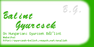 balint gyurcsek business card